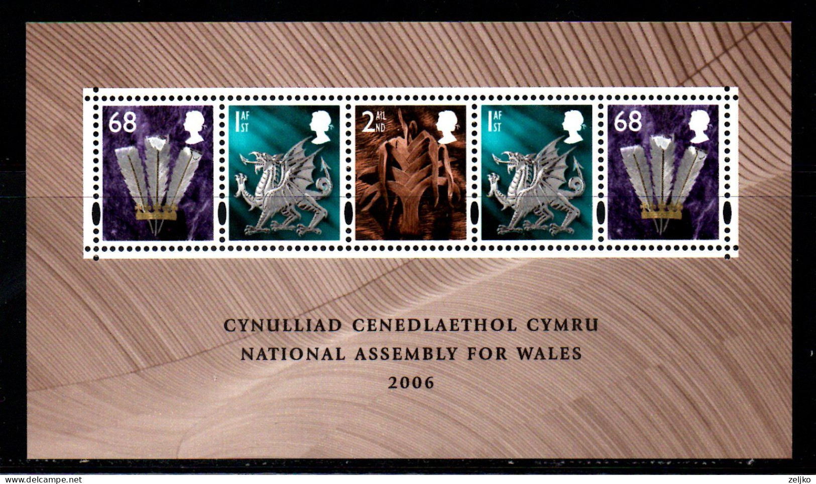 UK, GB, Great Britain, Wales, MNH, 2006, Michel Bl 1, Natioal Assembly For Wales - Pays De Galles