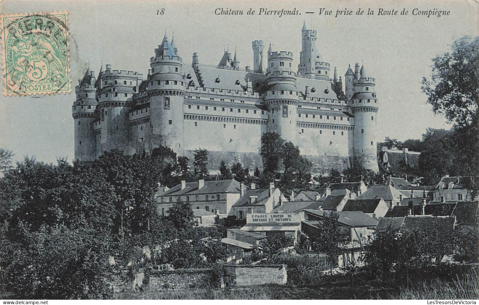 FRANCE - Le Château De Pierrefonds - Vue Prise De La Route De Compiègne - Vue De L'extérieur - Carte Postale Ancienne - Pierrefonds