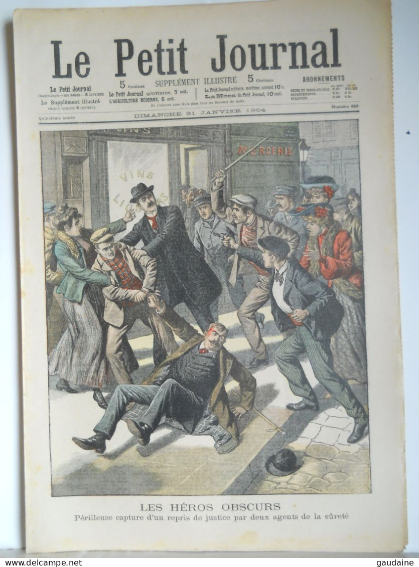 Le Petit Journal N°689 Du 31 Janvier 1904 – Agents De Police - CAVALERIE RUSSE EN MANDCHOURIE RUSSIE - Le Petit Journal