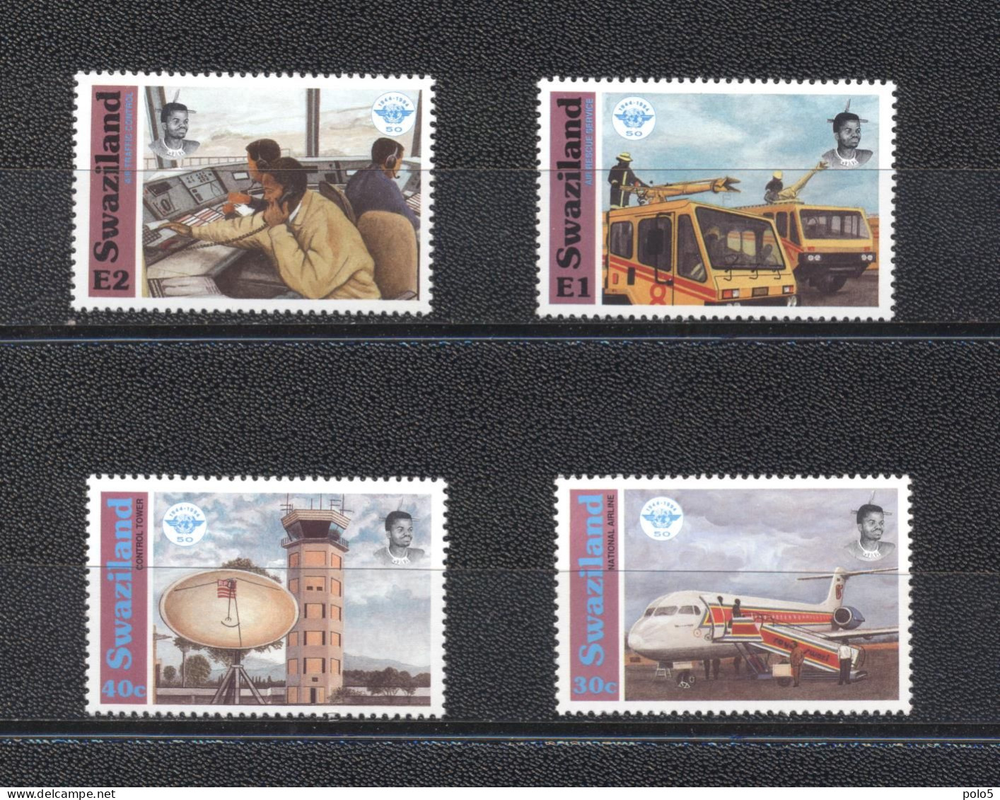 Swaziland 1994- The 50 Th Anniversary Of Civil Aviation Organization Set(4v) - Swaziland (1968-...)