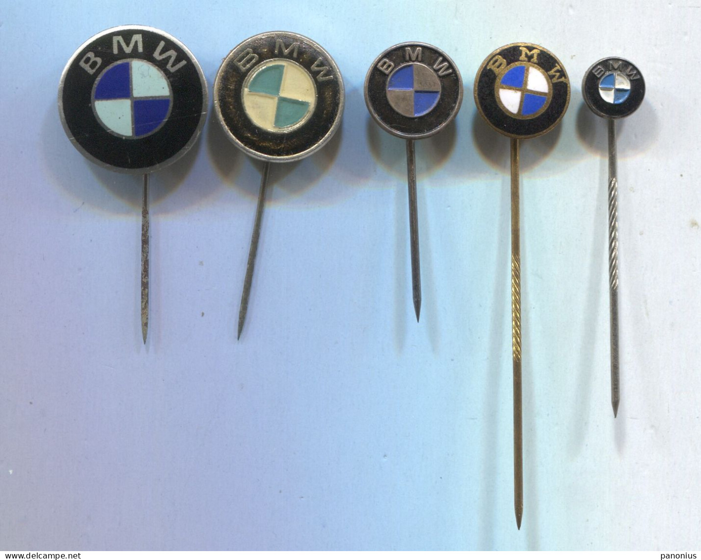 BMW - Car Auto Automotive, Vintage Pin Badge Abzeichen, 5 Pcs - BMW