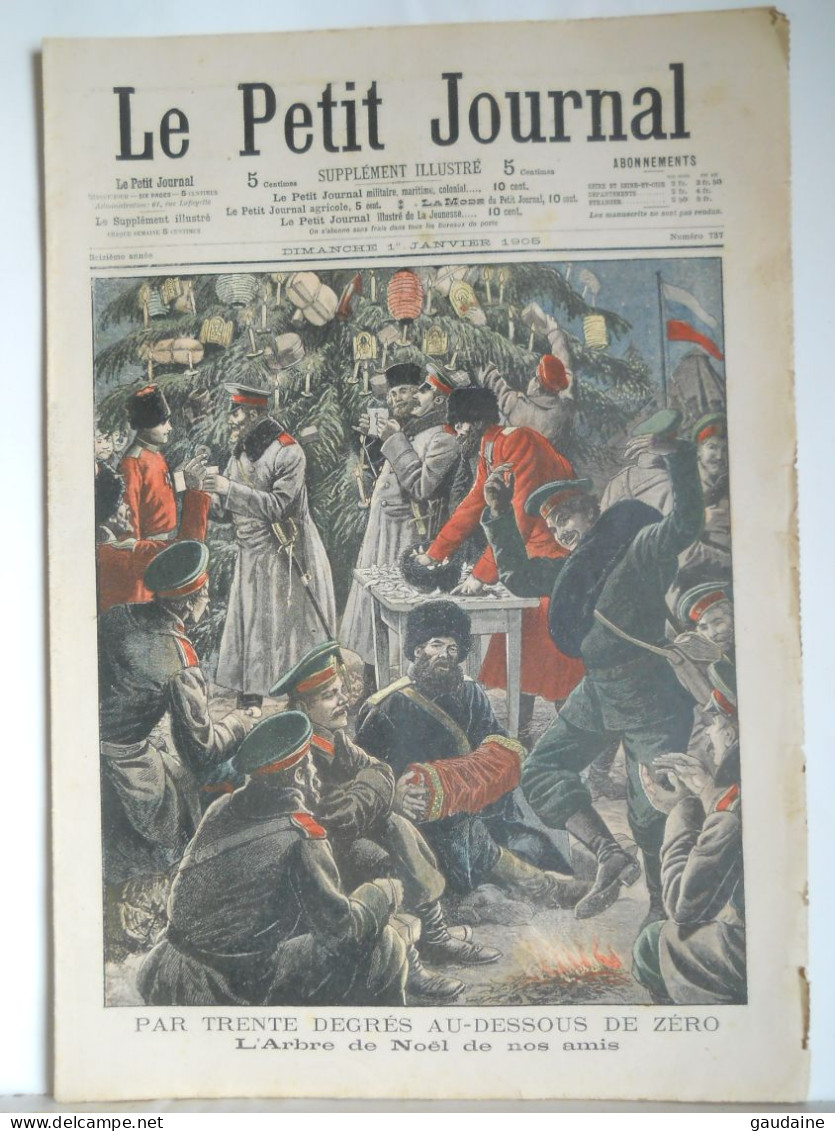 Le Petit Journal N°737 - 01 Janvier 1905 - NOEL RUSSE A PORT ARTHUR - COMBAT DANS LES TRANCHEES - RUSSIE - Le Petit Journal