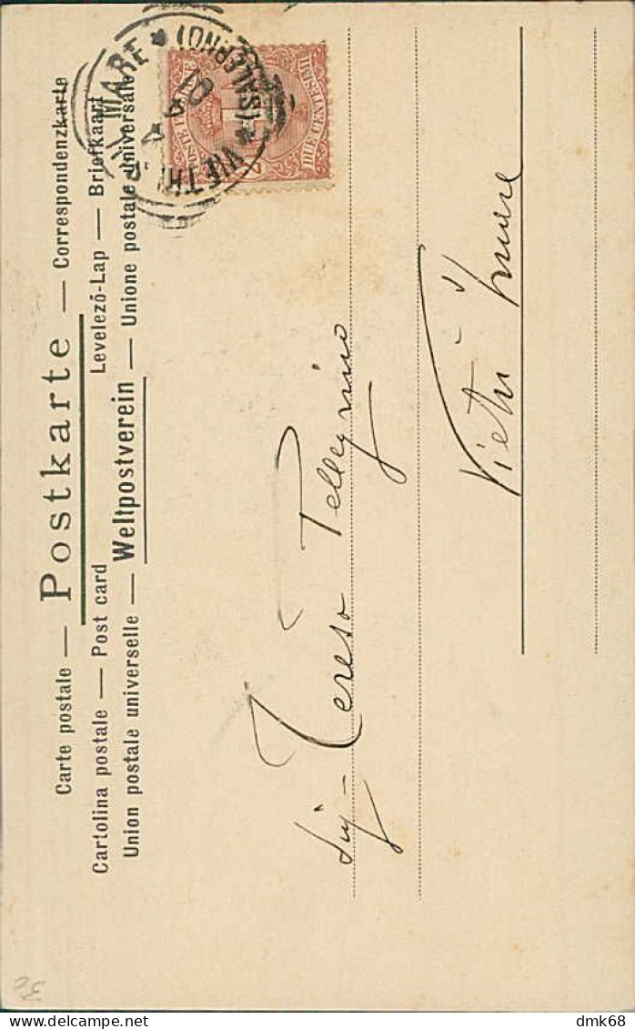 CHARLES SCOLIK SIGNED 1900s POSTCARD - WOMAN & FROG - COLLECTION VLAN Nr 212  (5390) - Scolik, Charles