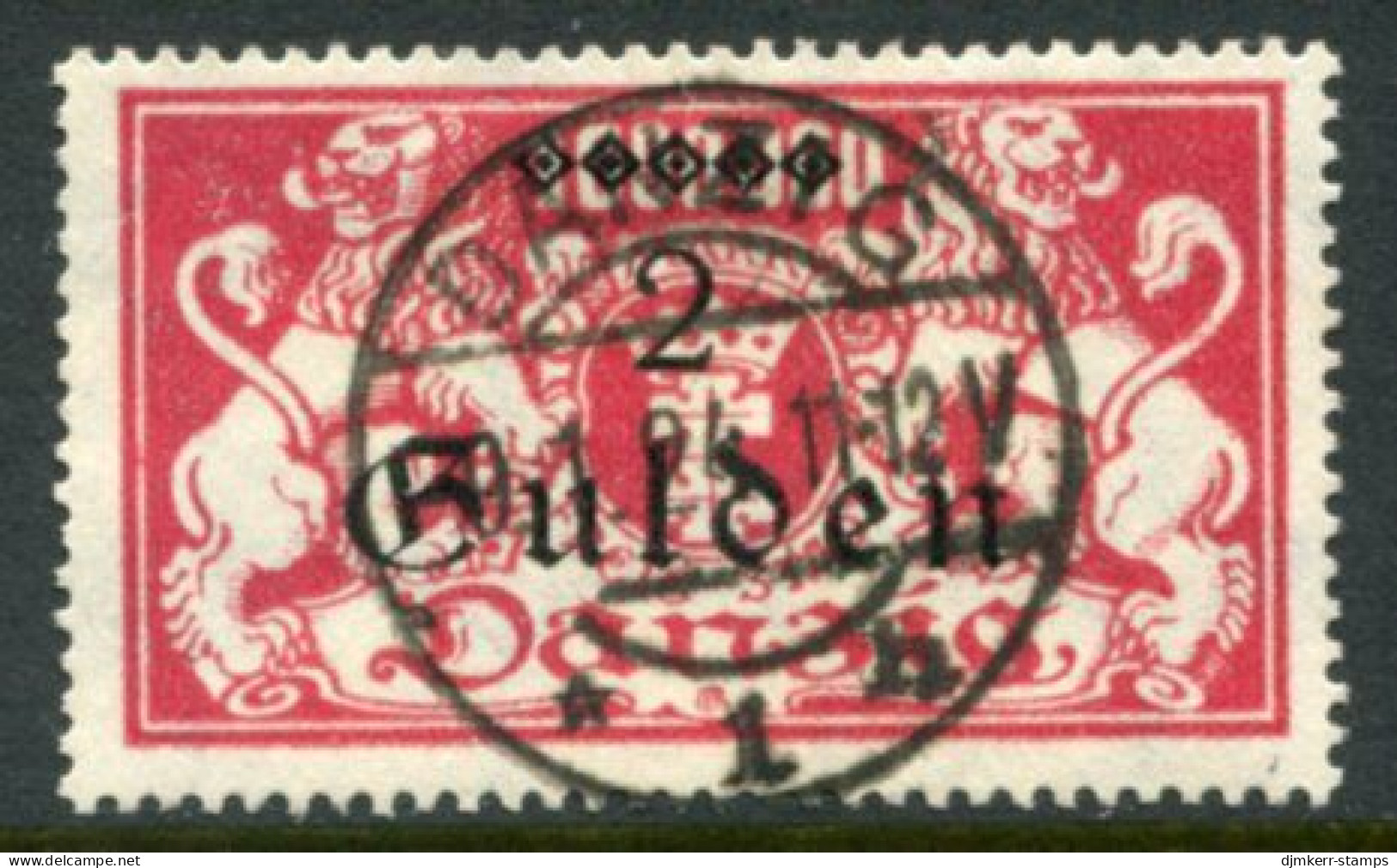 DANZIG 1923 Arms Definitive 2 G. On 1 Mio. Mk. Used.  Michel 190 - Oblitérés