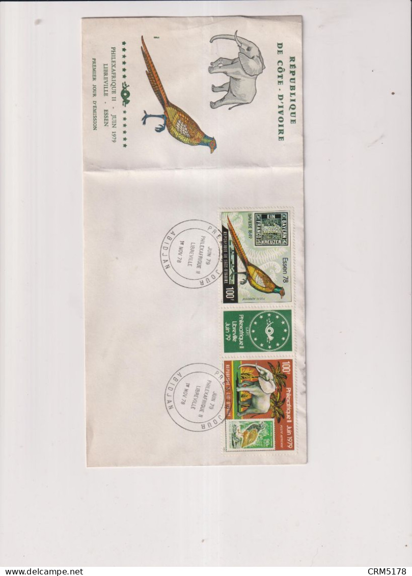 COTE D'IVOIRE-PA-LOT TP-PA-N°18/20-70 A-SUR 4 ENVELOPPES-FDC  1959 - Oblitérés