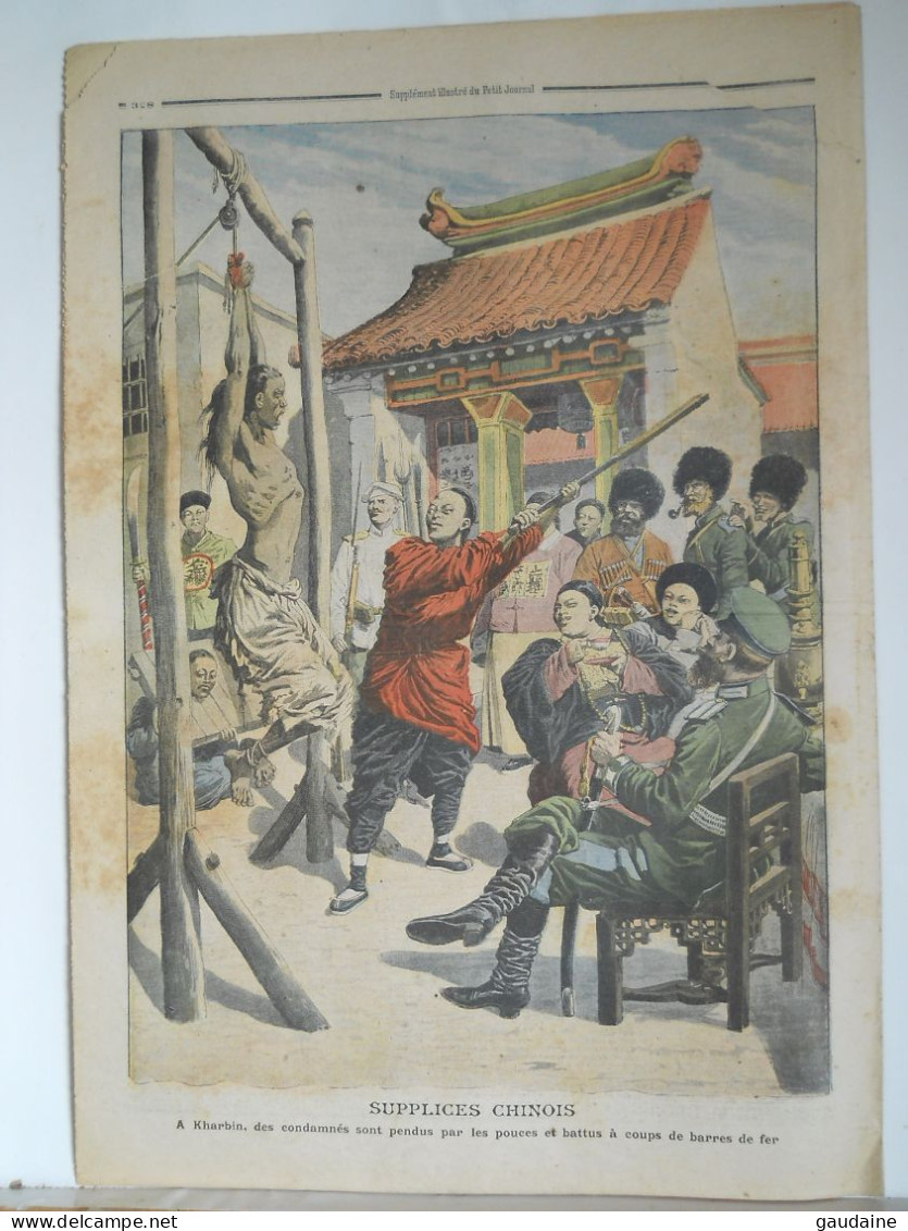 LE PETIT JOURNAL N°934 - 11 OCTOBRE 1908 -  COLLEUSE D'AFFICHE ALSACE - CHINE - SUPPLICE CHINOIS A KHARBIN - CHINA - Le Petit Journal