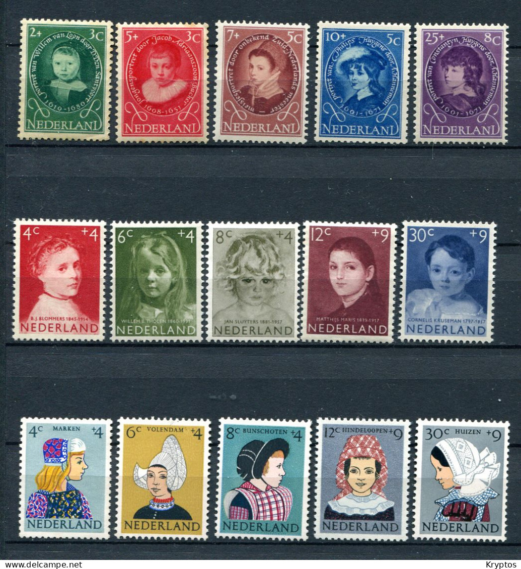 Netherlands. 3 Complete Sets (15 Stamps) "For The Children" Stamps. ALL MINT (MNH) ** - Verzamelingen