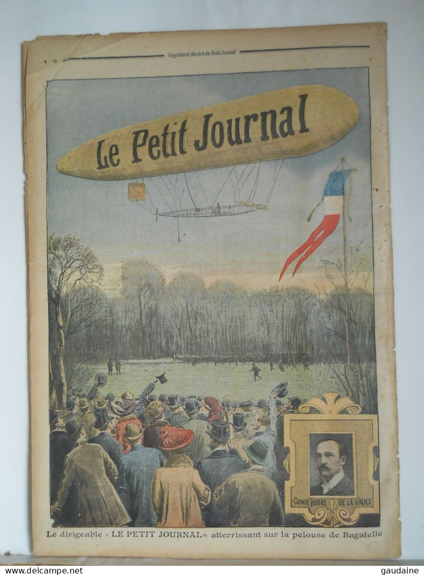 Le Petit Journal N°946 - 3 Janvier 1909 - CATASTROPHE DU TUNNEL DE POUCH – DIRIGEABLE A BAGATELLE - Le Petit Journal