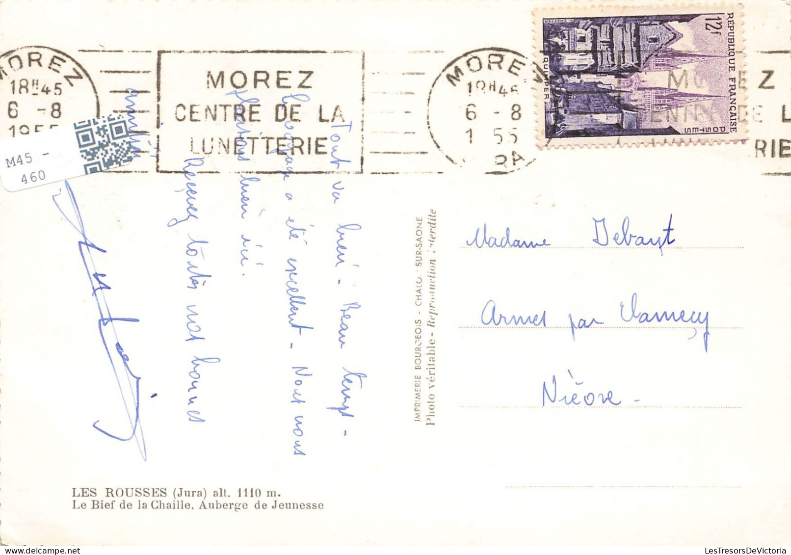 FRANCE - Les Rousses - Vue Sur Le Bief De La Chaille , Auberge De Jeunesse - Carte Postale Ancienne - Autres & Non Classés