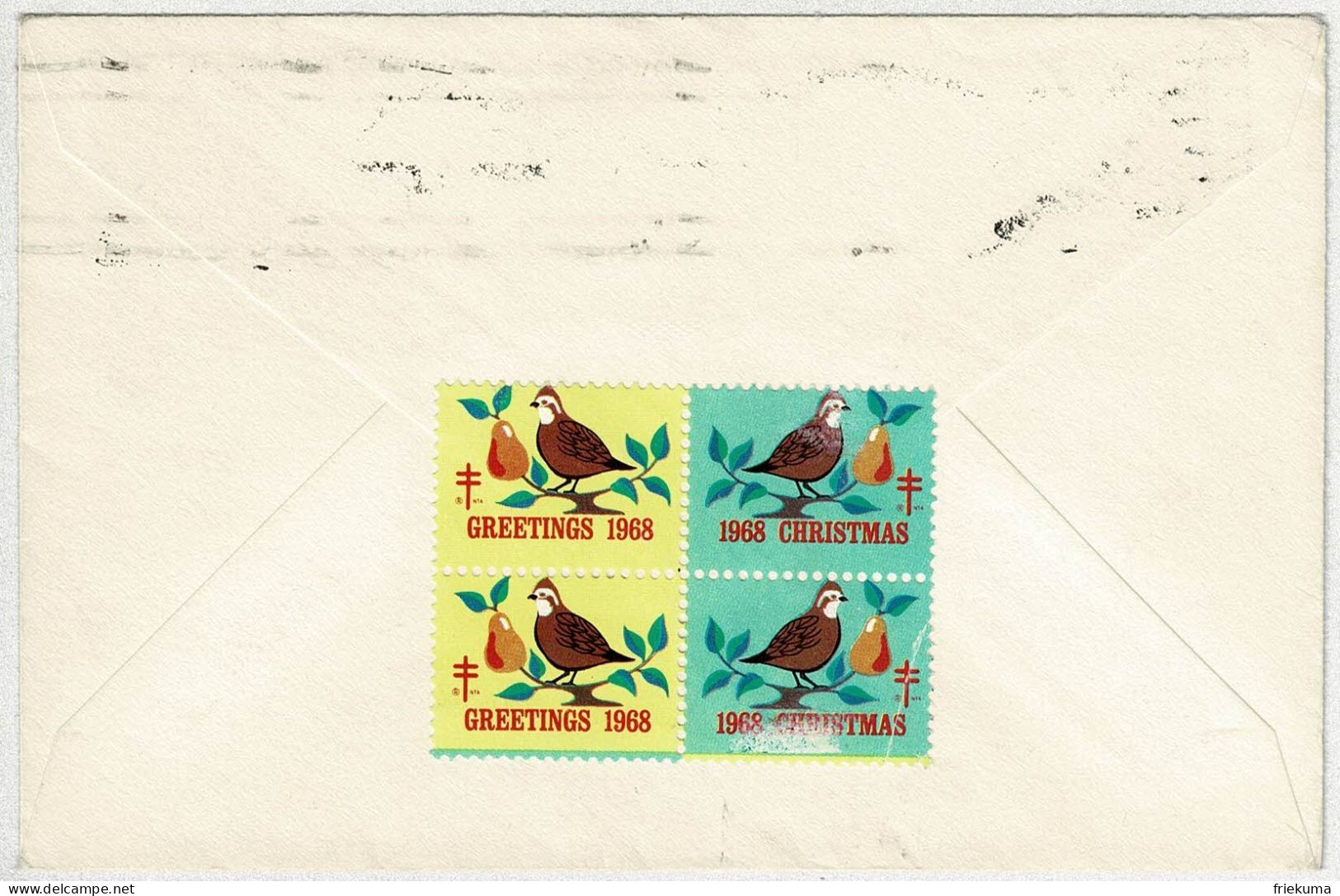 Vereinigte Staaten / USA 1968, Air Mail Philadelphia - Chur (Schweiz) - Storia Postale