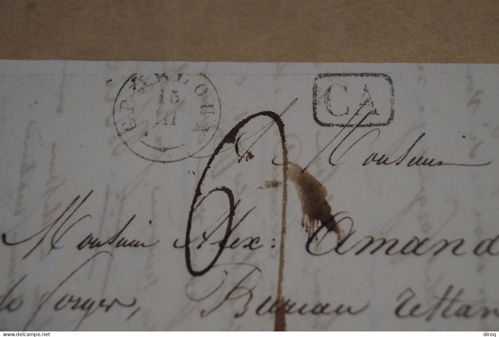 Bel Envoi,très Belle Oblitération Gembloux CA Et Dinant 1838 - Linear Postmarks