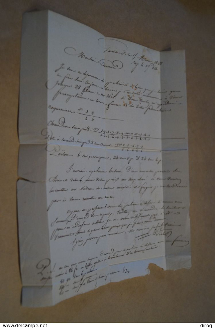 Bel Envoi,très Belle Oblitération Gembloux CA Et Dinant 1838 - Linear Postmarks