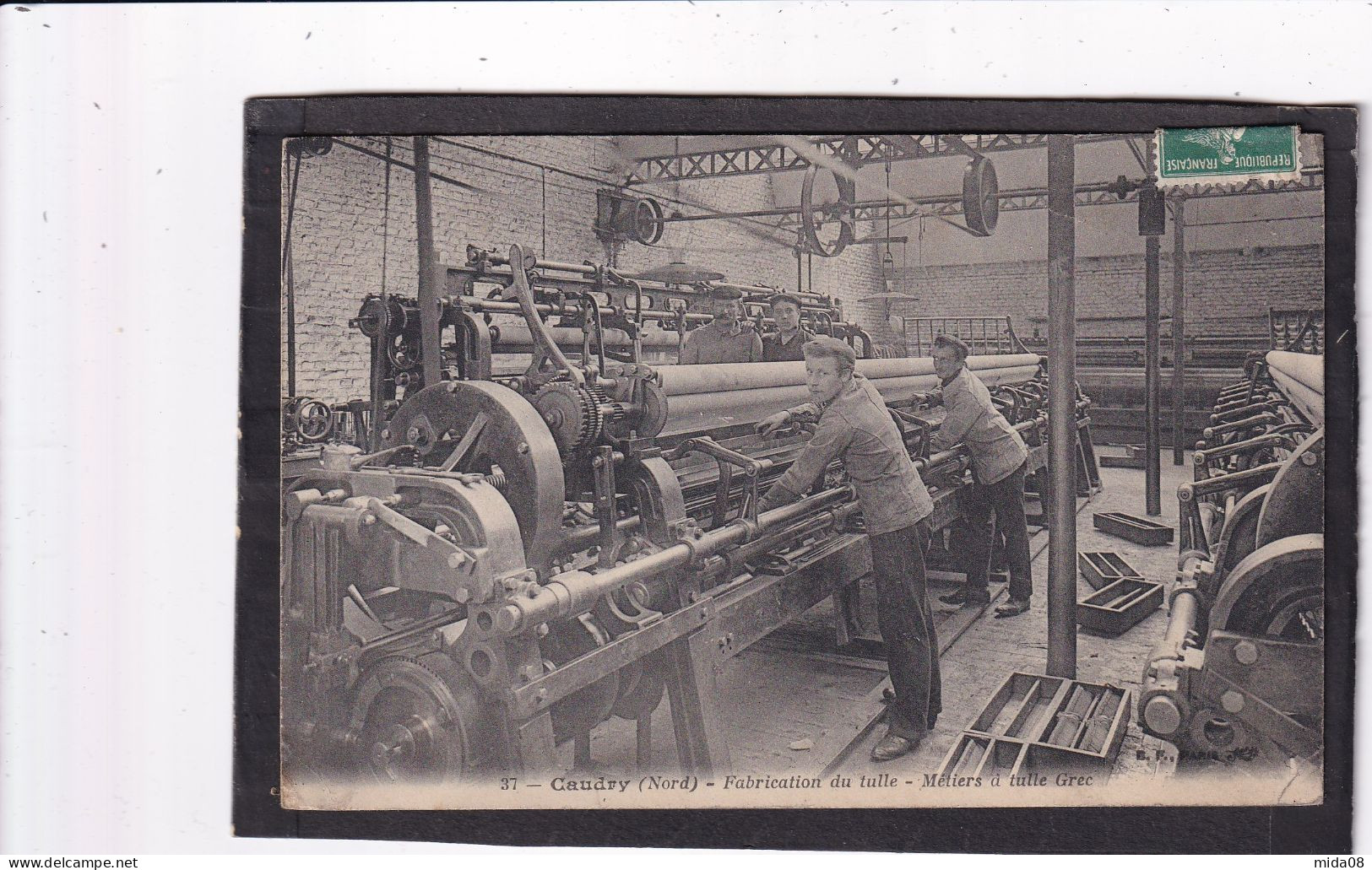 59. CAUDRY . Fabrication Du Tulle . Métiers à Tulle Grec . Animée - Caudry