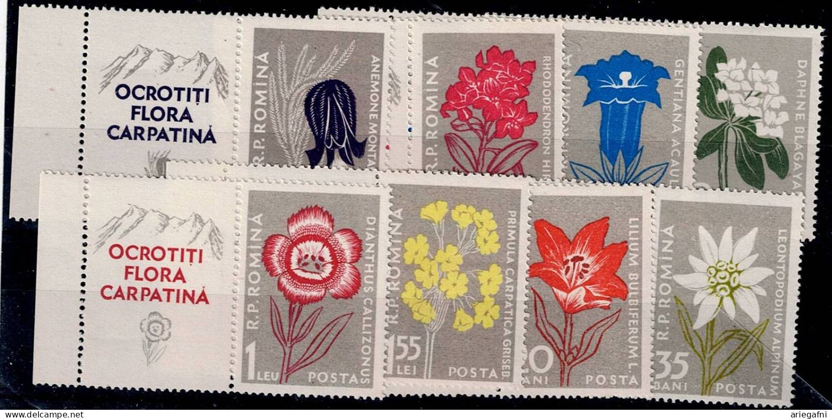 ROMANIA  1957 FLOWERS MI No 1647-54 MNH VF!! - Neufs
