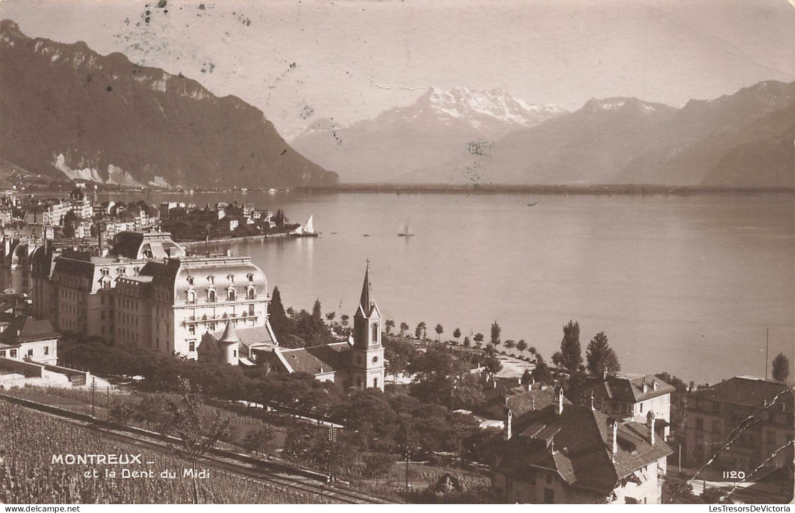SUISSE - Montreux - Vue Sur La Dent Du Midi - Carte Postale Ancienne - Montreux