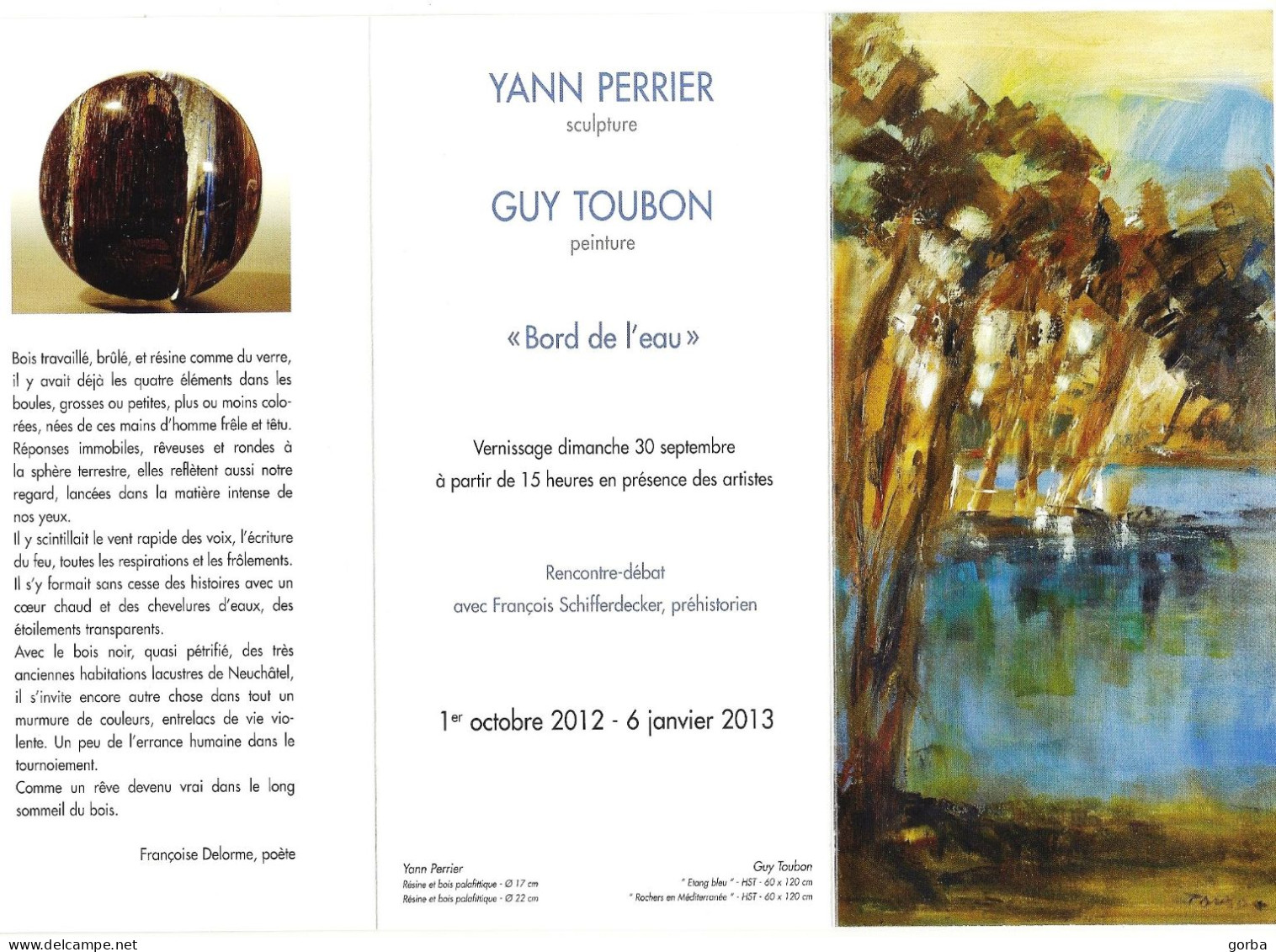 *Triple CPM - Vernissage Exposition Yann PERRIER Et Guy TOUBON -  Galerie Emiliani à DIEULEFIT (26) - Expositions
