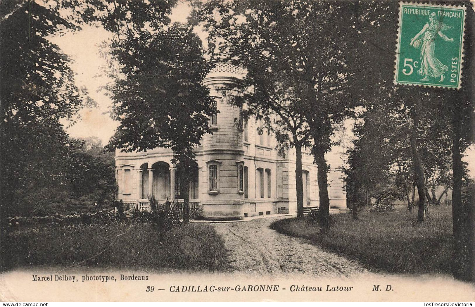 FRANCE - Cadillac Sur Garonne - Vue Générale Du Château Latour - Vue De L'extérieur - Carte Postale Ancienne - Langon