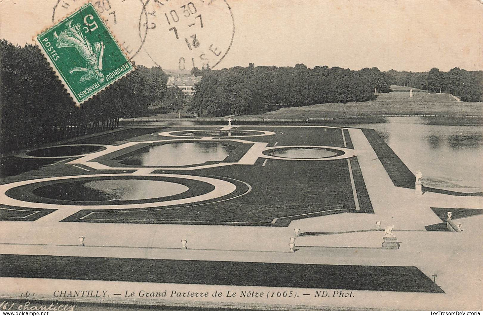 FRANCE - Chantilly - Vue Sur Le Grand Parterre De Le Nôtre (1665) - N D Phot - Carte Postale Ancienne - Chantilly