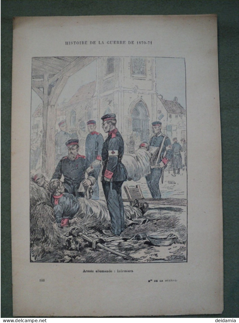 LOT DE 13 FASCICULES HISTOIRE DE GUERRE 1870 / 71. FIN XIX° ILLUSTRATIONS DE MAURICE PALLANDRES. N° 166 / 171 / 176 / 18 - Véhicules