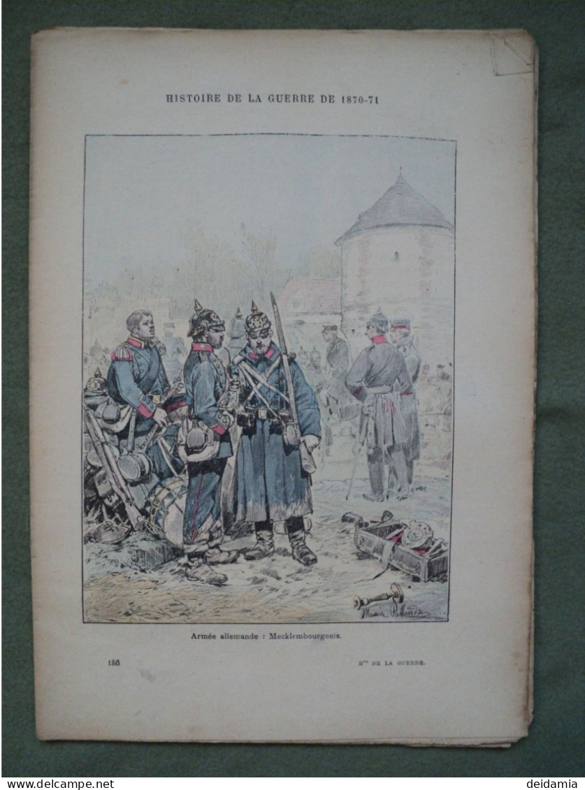 LOT DE 13 FASCICULES HISTOIRE DE GUERRE 1870 / 71. FIN XIX° ILLUSTRATIONS DE MAURICE PALLANDRES. N° 166 / 171 / 176 / 18