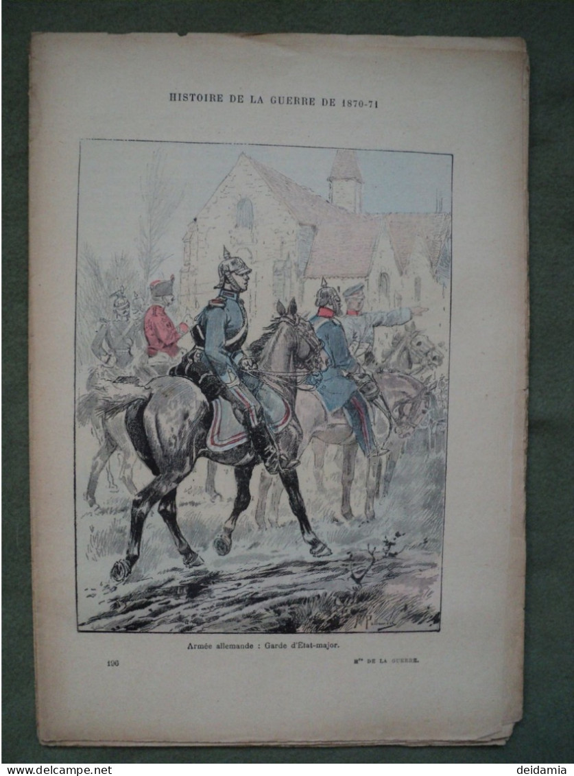 LOT DE 13 FASCICULES HISTOIRE DE GUERRE 1870 / 71. FIN XIX° ILLUSTRATIONS DE MAURICE PALLANDRES. N° 166 / 171 / 176 / 18