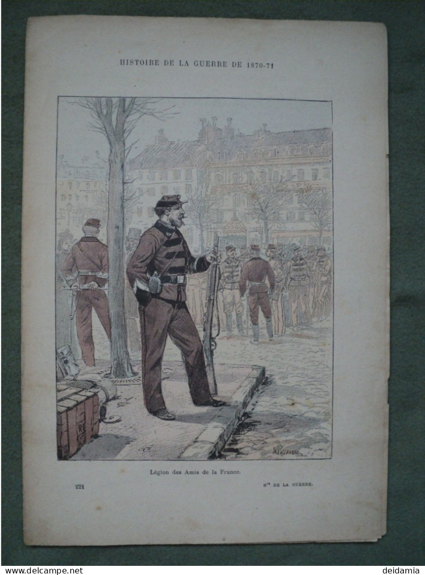 LOT DE 13 FASCICULES HISTOIRE DE GUERRE 1870 / 71. FIN XIX° ILLUSTRATIONS DE MAURICE PALLANDRES. N° 166 / 171 / 176 / 18