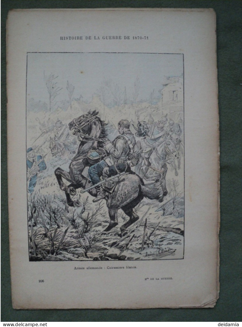 LOT DE 13 FASCICULES HISTOIRE DE GUERRE 1870 / 71. FIN XIX° ILLUSTRATIONS DE MAURICE PALLANDRES. N° 166 / 171 / 176 / 18