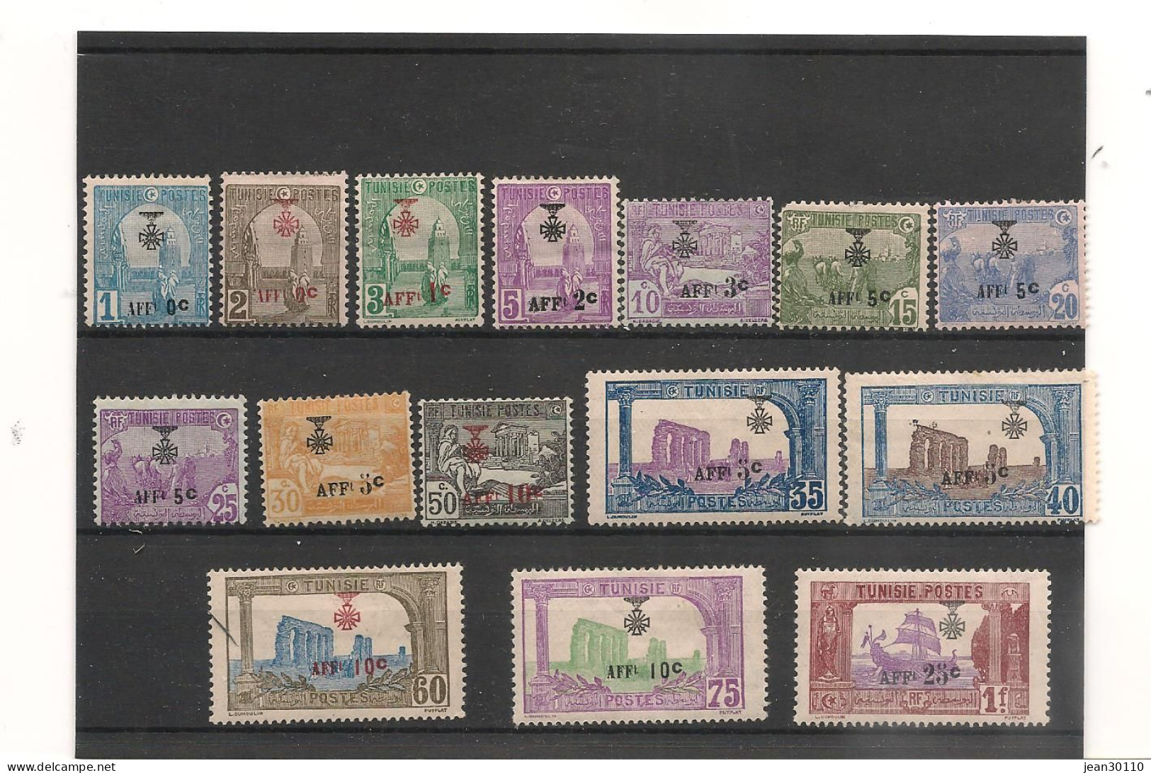 TUNISIE ANNÉE 1923 N° 79/93* Cote : 43,00 € - Unused Stamps