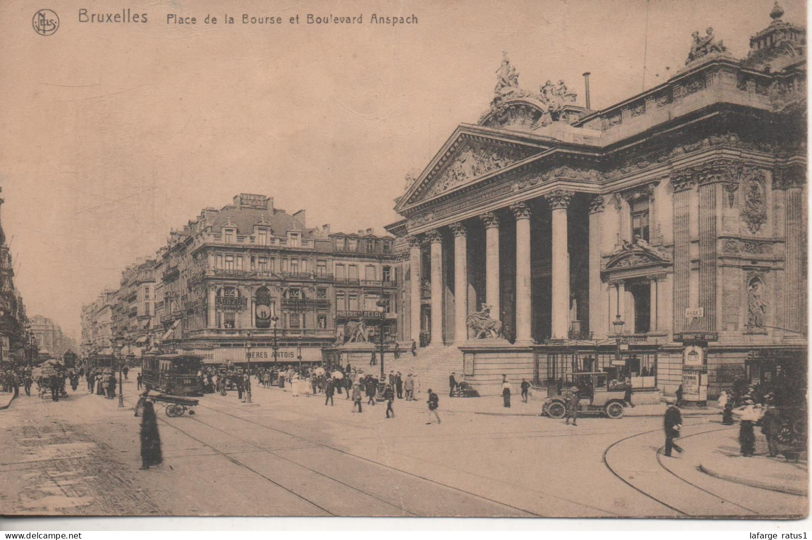 Bruxellesplace De La Bourse Et Boulevard Anspach - Avenues, Boulevards