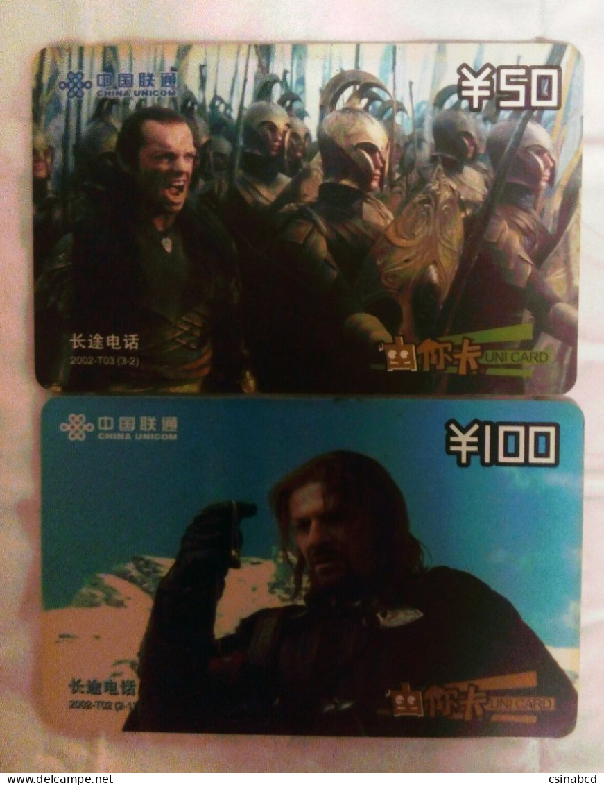 PHONECARD -  LOTR Lord Of The Rings 2 Phonecards - Chine