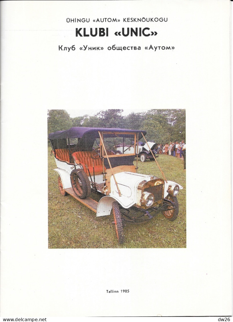 Ühingu Autom Kesknoukogu Klubi UNIC - Tallinn (Estonie 1985) Revue Association Estonienne Automobile - Voitures