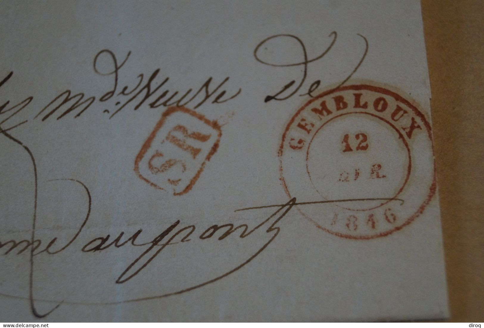 Bel Envoi,très Belle Oblitération Gembloux  Et Charleroi 1846 + SR - Langstempel