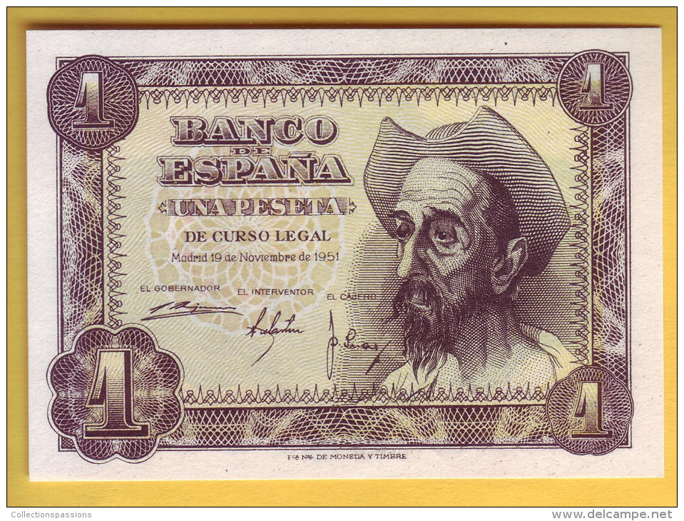 ESPAGNE - Billet De 1 Peseta. 19-11-1951. Pick: 139a. NEUF - 1-2 Peseten