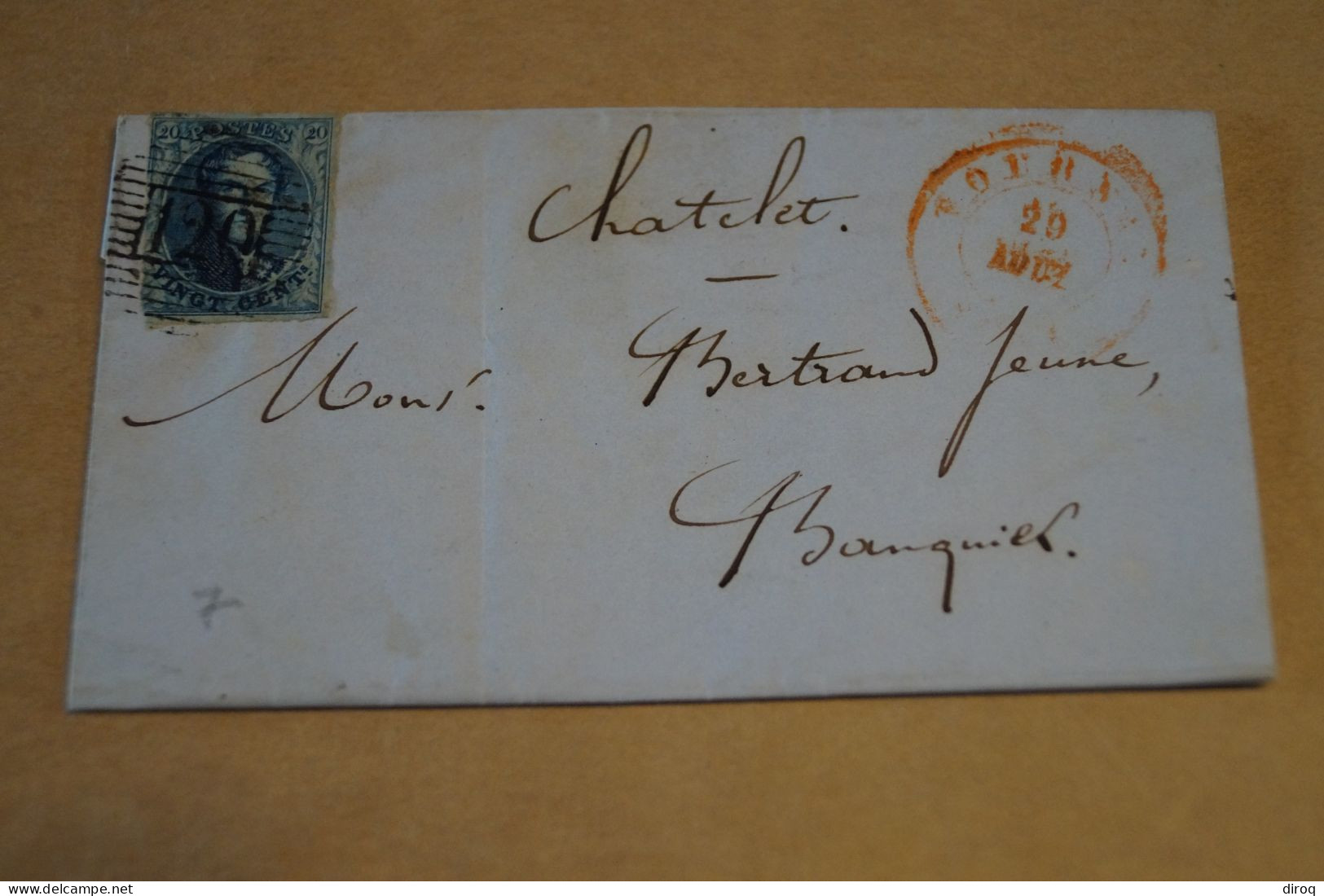 Bel Envoi,très Belle Oblitération Gembloux Poste N° 120,Châtelineau 1851 - Postmarks - Lines: Distributions