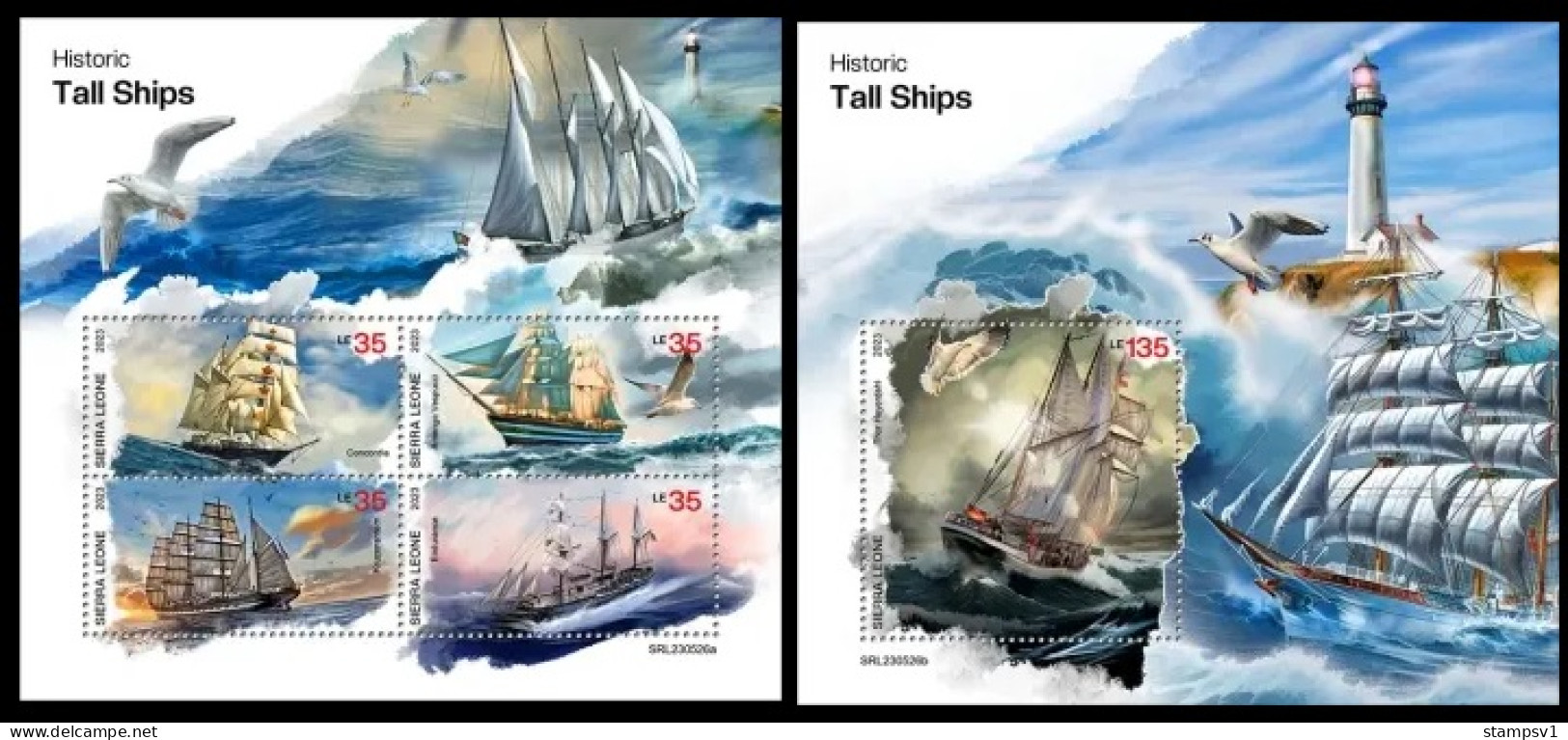 Sierra Leone  2023 Historical Tall Ships. (526) OFFICIAL ISSUE - Barcos