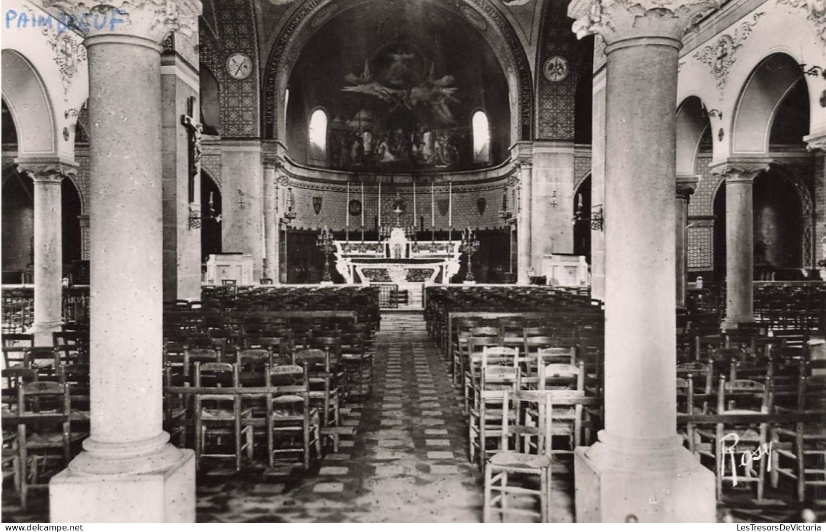 FRANCE - Paimboeuf - Vue à L'intérieur De L'église - Au Fond Dans Les Chœur - Vue Générale - Carte Postale Ancienne - Paimboeuf