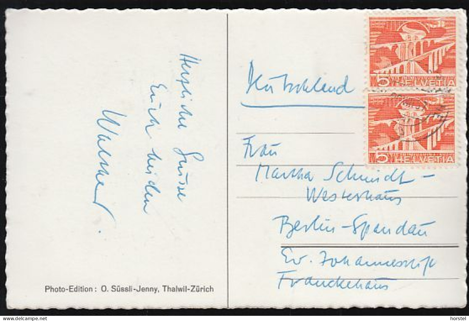 Schweiz - 3999 Obergoms - Straße Zur Furka-Passhöhe - Und Galenstock - 2x Nice Stamps 1957 - Obergoms