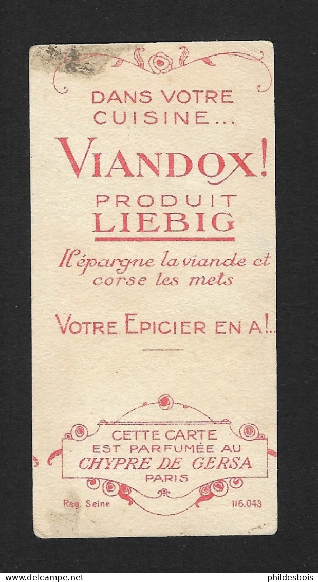 VIANDOX Produit LIEBIG  Carte Parfumée Au Chypre De Gersa  Dim : 4.5/9cm - Werbung (Zeitschriften)