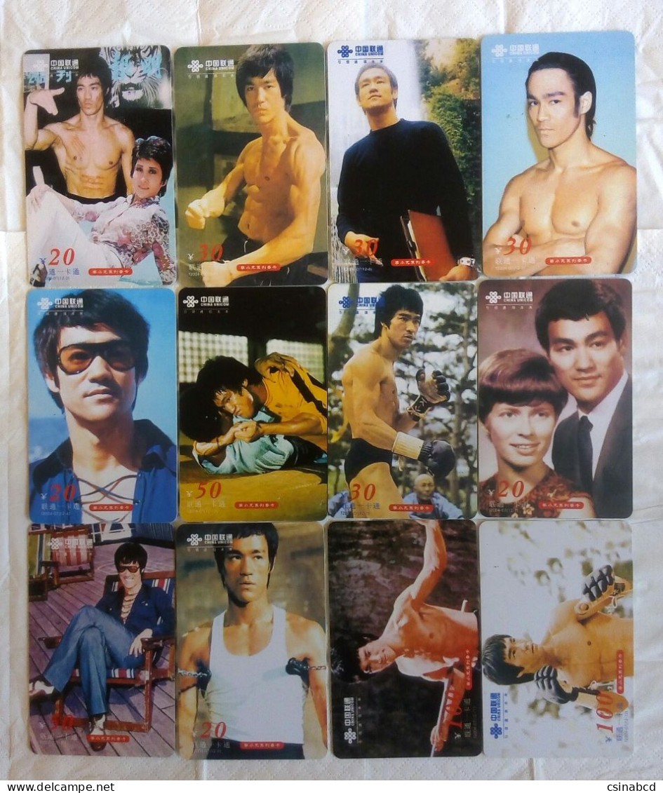 PHONECARD - China Bruce Lee Set Of 12 Phonecards - China