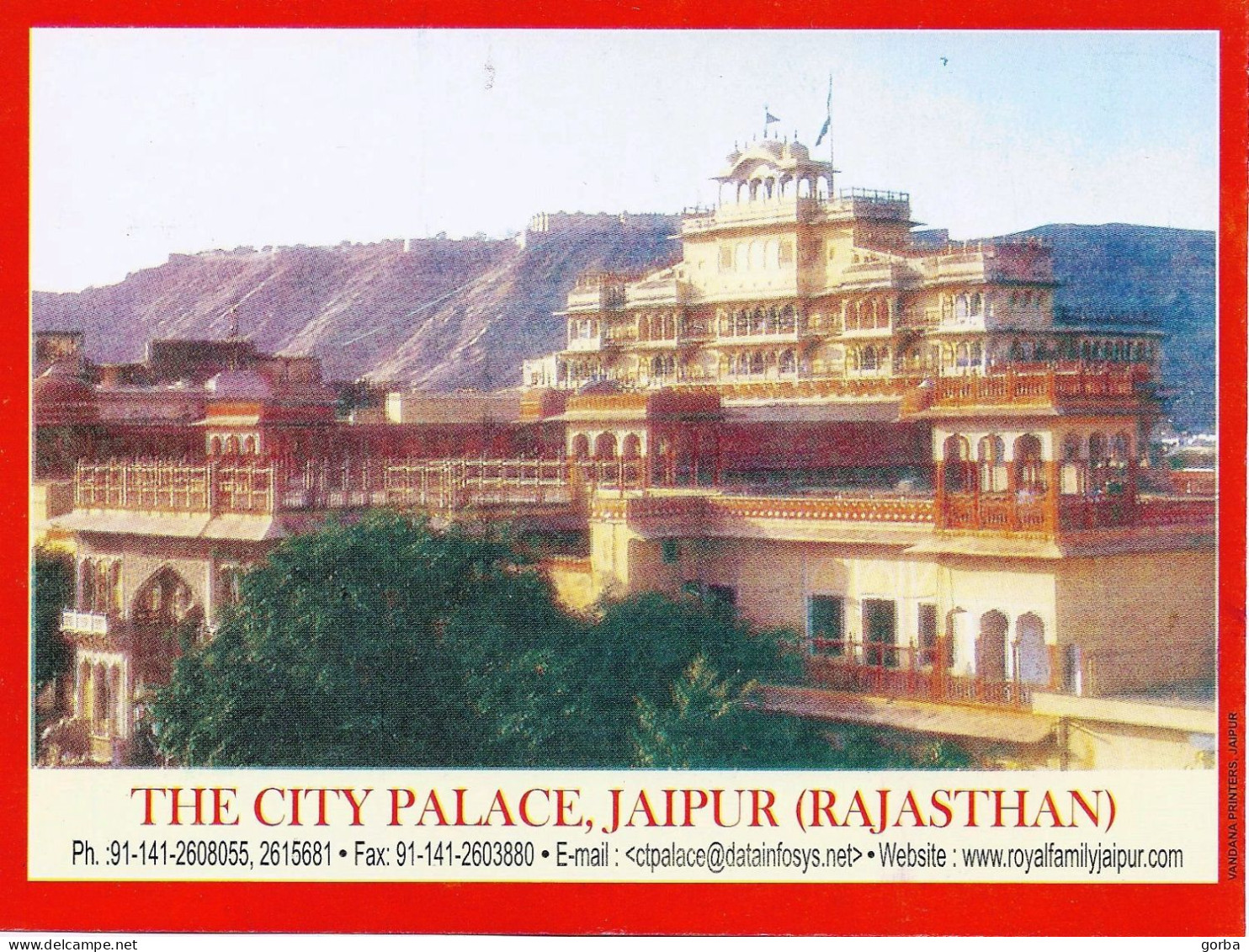 *INDE - RAJASTHAN - JODHPUR - Ticket D'entrée Pour Visite Du Fort Mehrangarh - Eintrittskarten