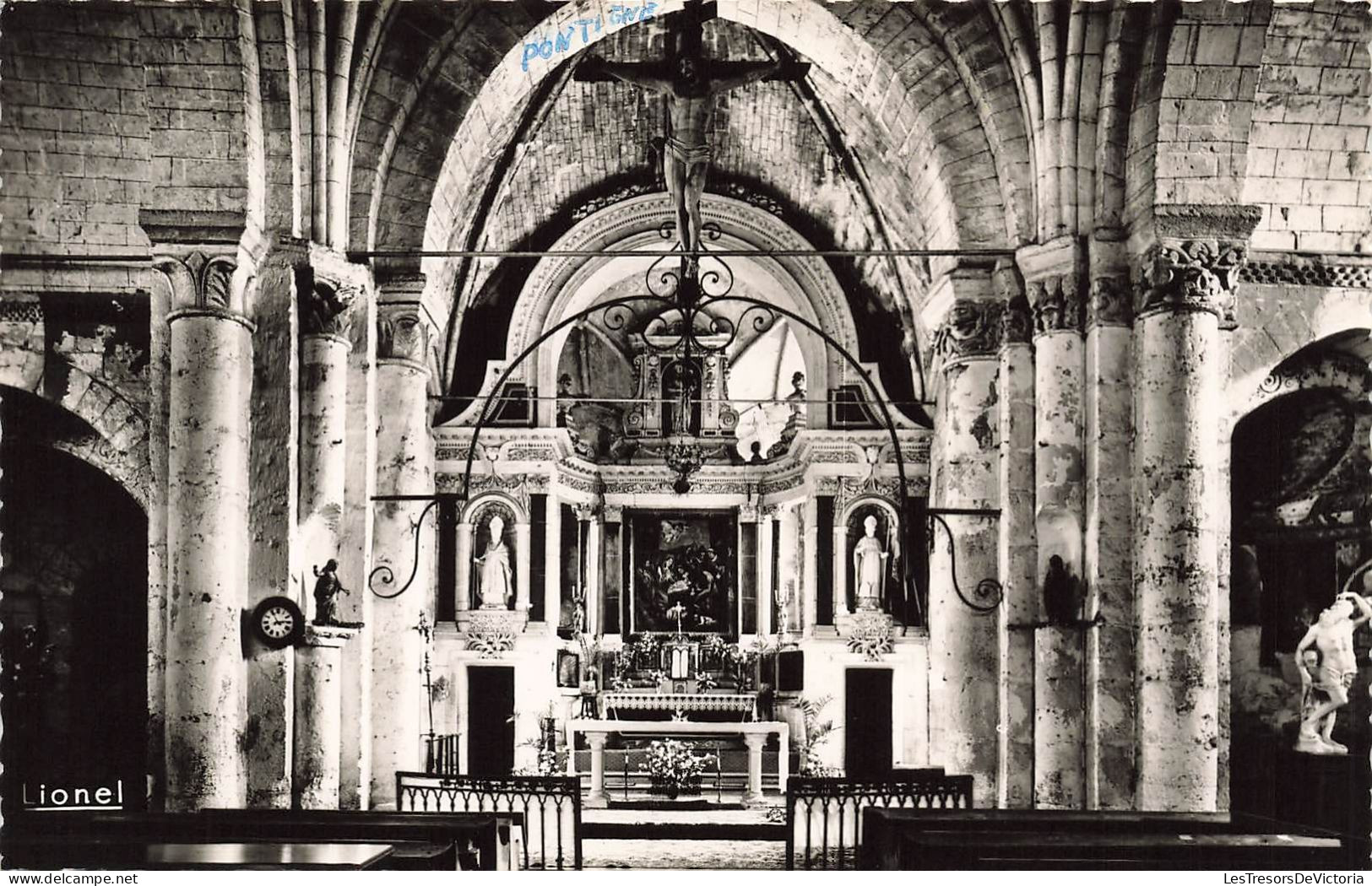 FRANCE - Pontigné (M & L) - Vue à L'intérieur De L'église (XII E & XVII E Siècles) - Carte Postale Ancienne - Saumur