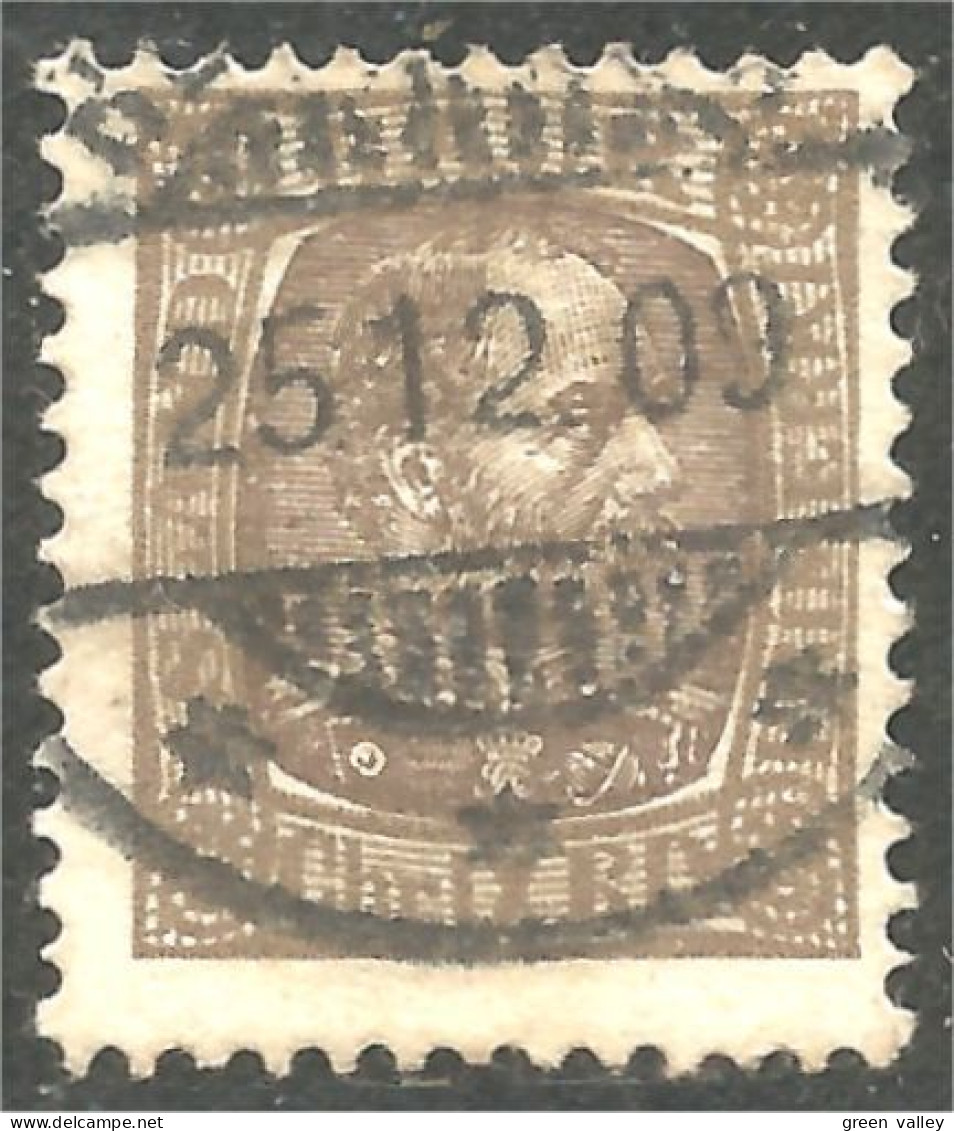 496 Iceland 1902 Christian IX 6 Aur TTB Postmark 25 12 09 Christmas Day Jour De Noel (ISL-340) - Used Stamps