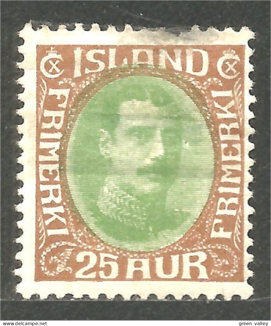 496 Iceland 1931 Christian X 25 Aur MH * Neuf (ISL-349) - Unused Stamps