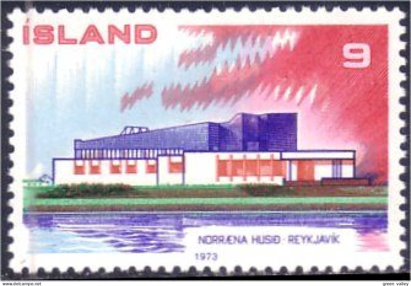 496 Iceland Nordic House Reykjavik MLH * CH Legere (ISL-276) - Ungebraucht