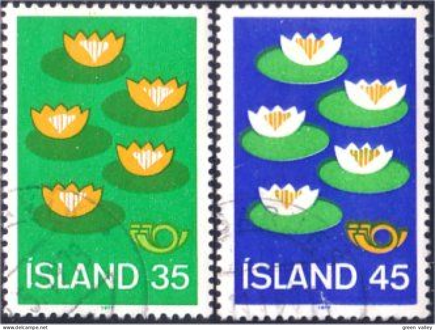 496 Iceland Water Lilies Nenuphars (ISL-283) - Unused Stamps