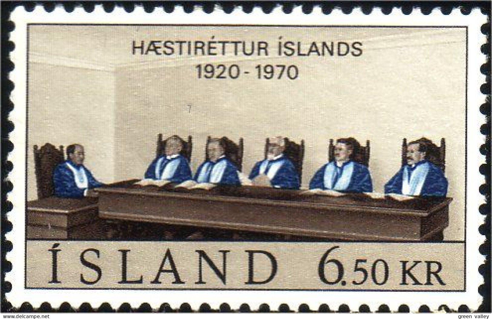 496 Iceland Supreme Court Sans Gomme No Gum (ISL-105) - Ongebruikt