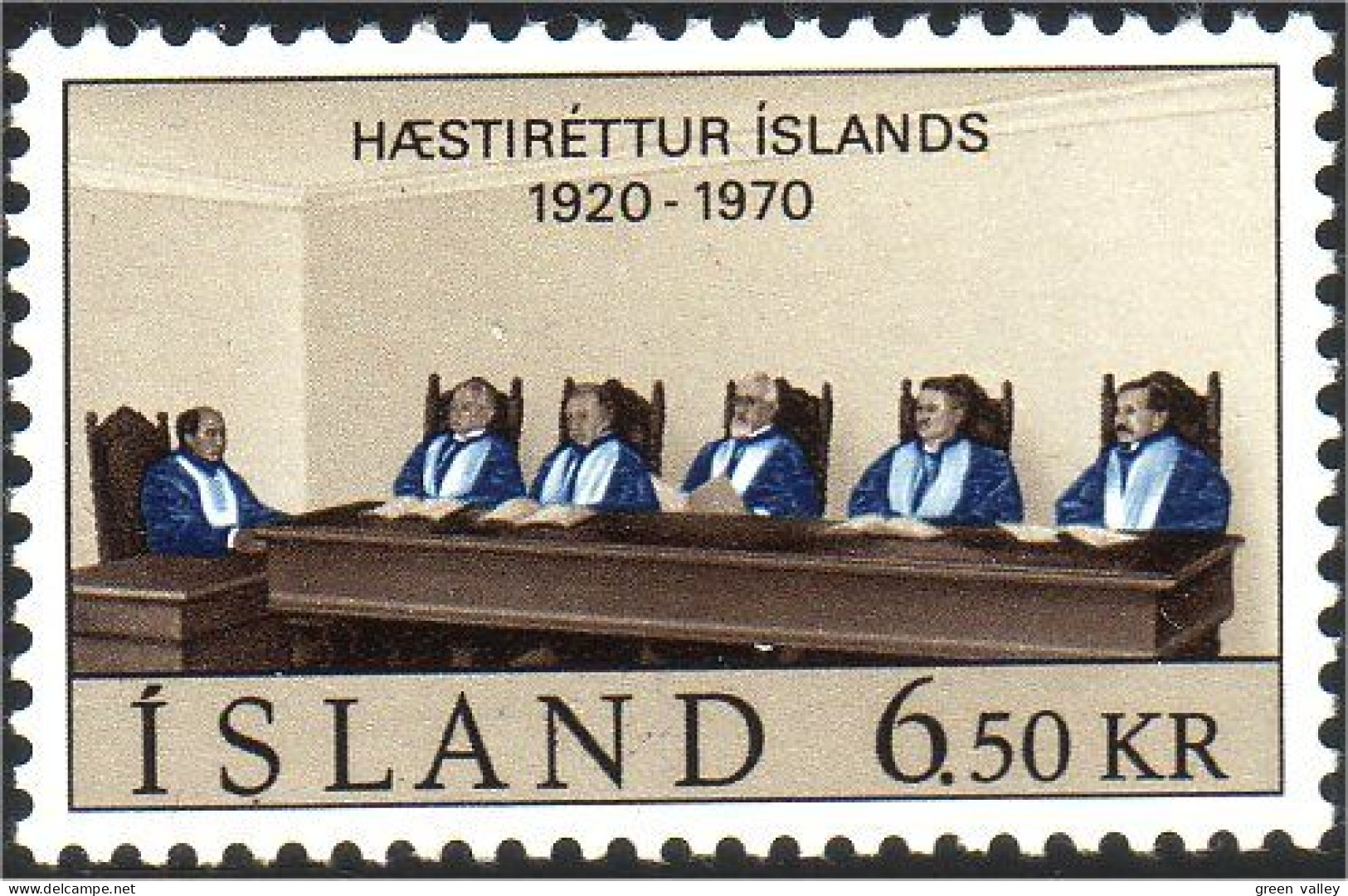 496 Iceland Supreme Court MNH ** Neuf SC (ISL-104) - Ungebraucht