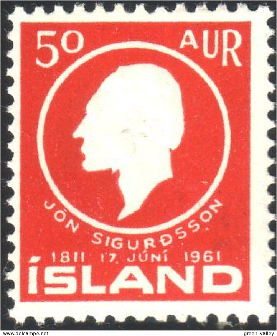 496 Iceland 50a Red Rouge VLH * Neuf CH Legere (ISL-75) - Used Stamps