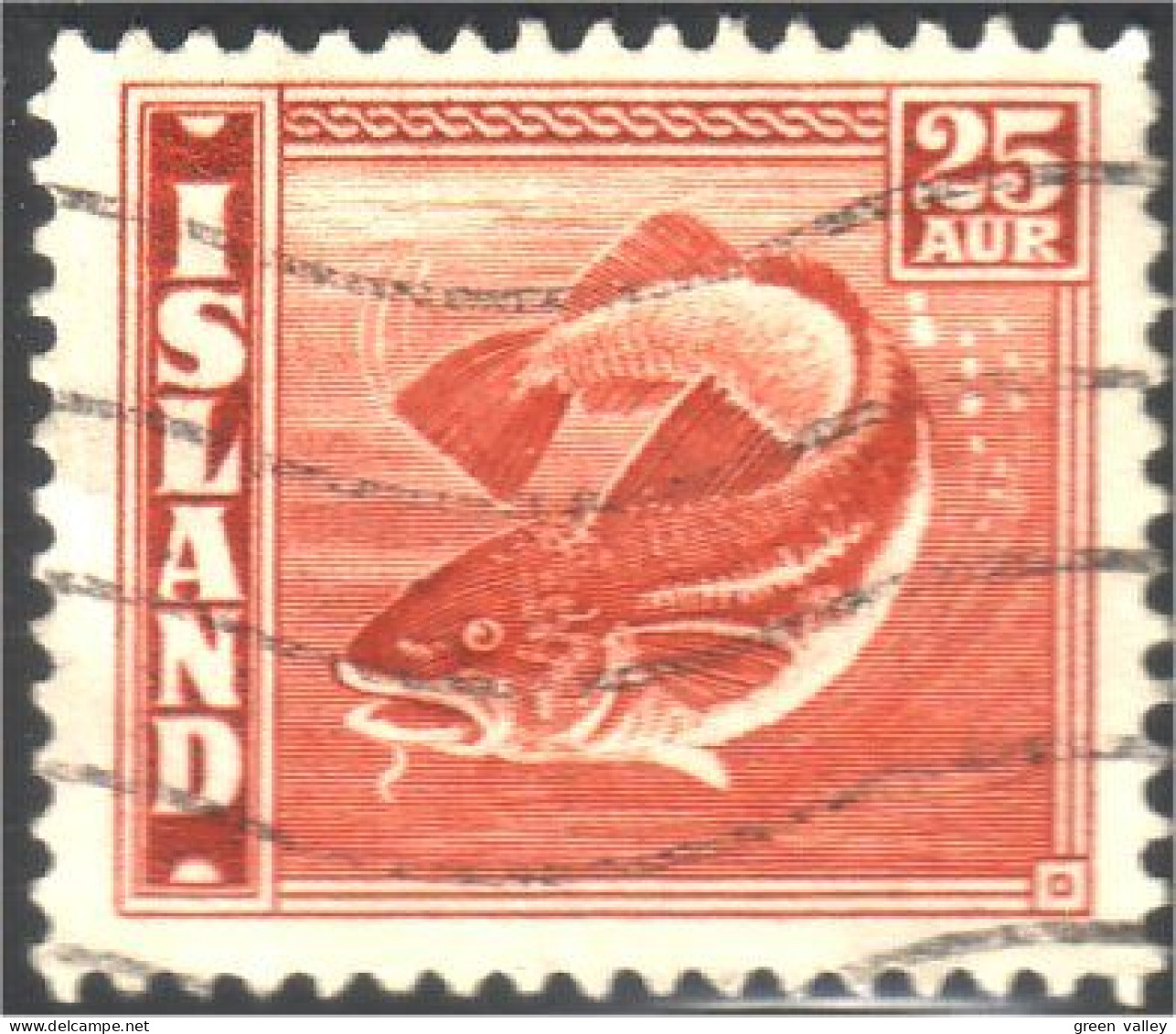 496 Iceland 25a Fish Poisson (ISL-30) - Usati