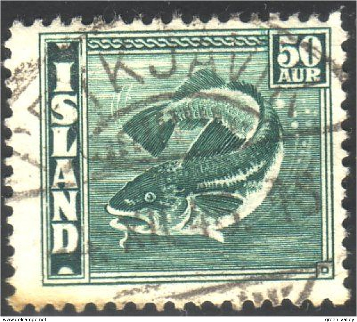 496 Iceland 50a Fish Poisson (ISL-23) - Unused Stamps